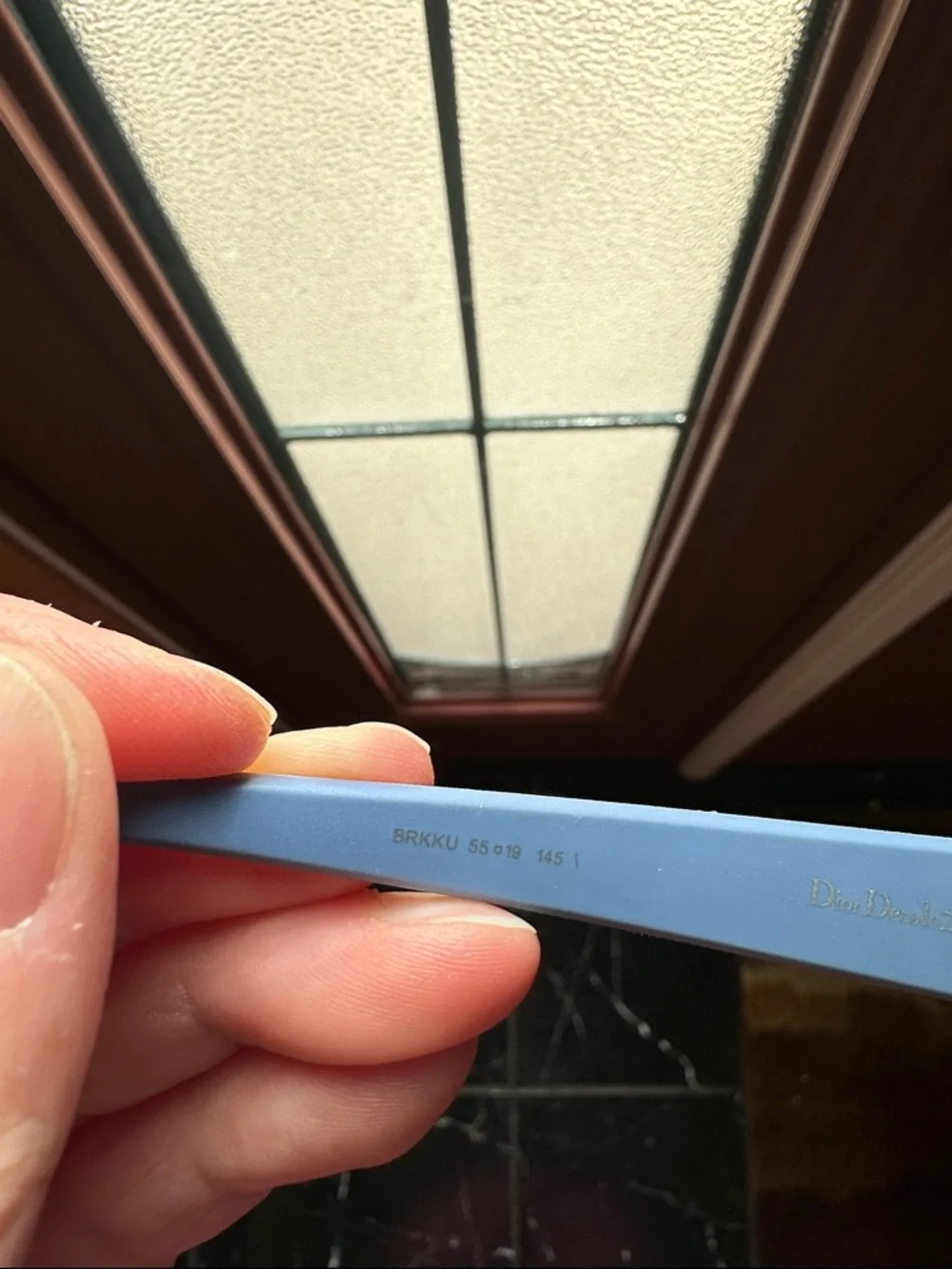 Dior White and Blue Square Frame Sunglasses - Picture 6 of 6